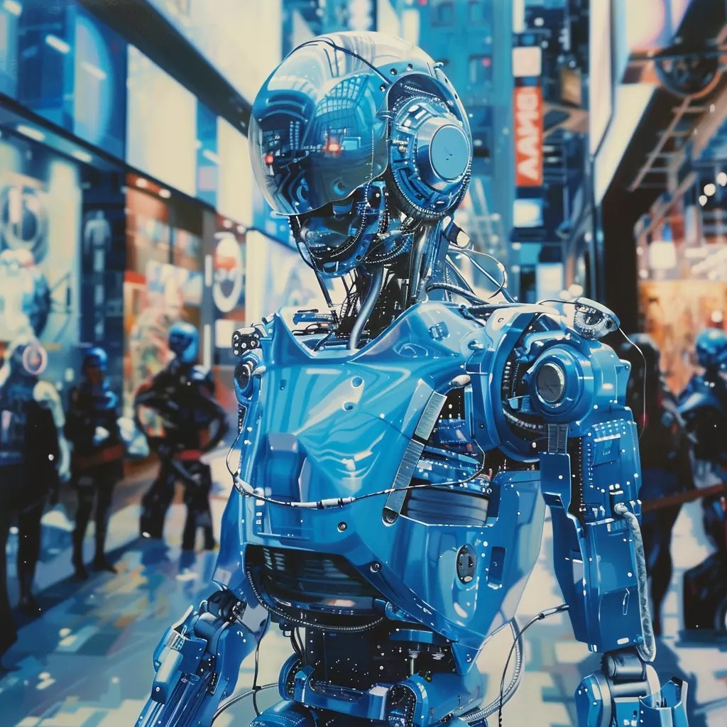 olga_vogood_blue_robot_in_future_style_calls_many_people_3.jpg